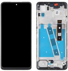  5D68C21701 Motorola Moto G72 OEM LCD kijelző érintővel kerettel fekete előlap (5D68C21701)