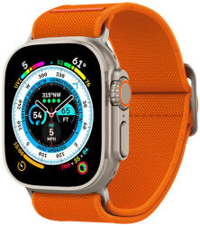 Apple Watch 4-6, SE (42 / 44mm), Watch 7-9 (45mm), Watch Ultra (49mm), szövet pótszíj, Spigen Lite Fit Ultra, narancssárga - tok-shop