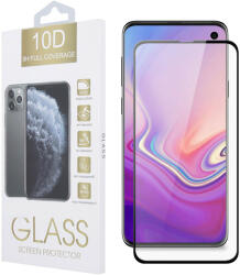 Samsung Galaxy S10e üvegfólia, tempered glass, előlapi, 10D, edzett, hajlított, fekete kerettel