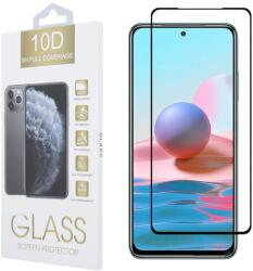 Xiaomi Redmi Note 10 Pro üvegfólia, tempered glass, előlapi, 10D, edzett, hajlított, fekete kerettel