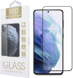 Samsung Galaxy S21 5G üvegfólia, tempered glass, előlapi, 10D, edzett, hajlított, fekete kerettel