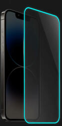Picasee Sticla întărită de protecție cu ramă care strălucește în întuneric Apple iPhone 14 Plus - Albastru
