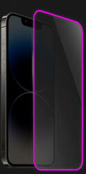 Picasee 3x Sticla întărită de protecție cu ramă care strălucește în întuneric Apple iPhone 14 Pro - pink