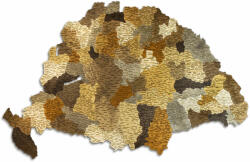 AWD Nagy-Magyarország 3D fa puzzle falitérkép 150x100 cm (5999570430063)