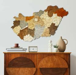 AWD Magyarország 3D fa puzzle falitérkép 70x43 cm - mix (5999570430261)