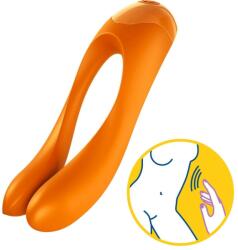 Orion Candy Cane - Vibrator pentru deget, portocaliu Vibrator