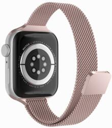 Techsuit (W034) - Apple Watch 42 mm/44 mm/45 mm/49 mm Fém óraszíj - Rózsaszín