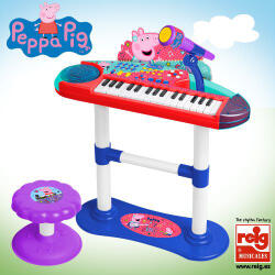 Reig Musicales Keyboard electronic cu microfon si scaunel Peppa Pig (RG2353) - kidiko Instrument muzical de jucarie