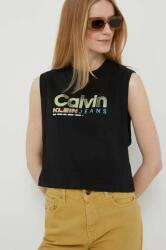 Calvin Klein Jeans pamut top fekete - fekete M - answear - 10 990 Ft