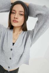 Abercrombie & Fitch gyapjúkeverék pulóver szürke, női, könnyű - szürke XL