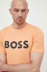 Boss Orange BOSS pamut póló BOSS CASUAL narancssárga, férfi, nyomott mintás - narancssárga M