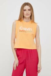 Calvin Klein Jeans pamut top narancssárga - narancssárga XL