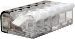 Tracon Csavar nélküli vezetékösszekötő, nyitható átlátszó 0, 2-4mm2, 32A, 450VAC 5P (RVON5) - kontaktor