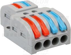 Tracon Többpólusú csavar nélküli vezetékösszekötő, nyitható 0, 5-4mm2, 32A, 400VAC 2P (OVO2P24) - kontaktor