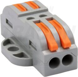 Tracon Csavar nélküli vezetékösszekötő, toldó, nyitható 0, 5-4mm2, 32A, 400VAC 2P (OVOFT22) - kontaktor