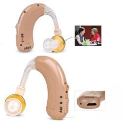 AXON hallókészülék (fül mögötti vezeték nélküli, hangerőszabályzó, hallást javító, zajszűrő, USB töltőkábel) BÉZS C-109 (C-109)