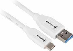 Sharkoon USB 3.1 Gen2 Type-A - Type-C Adatkábel 0.5m - Fehér (4044951021154)