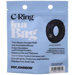 Doc Johnson in a Bag C-Ring Black Inel pentru penis