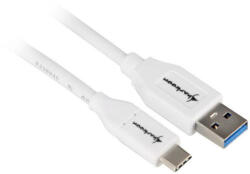 Sharkoon USB 3.1 Cable A-C - white - 0.5m
