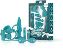 LoveBoxxx Set 7 Piese Love 'n Play Starter Kit, Silicon/ABS, Turcoaz Vibrator