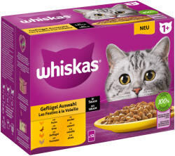 Whiskas Whiskas Multipack 1+ Adult Pliculețe 12 x 85 / 100 g - Selecție de pasăre în sos