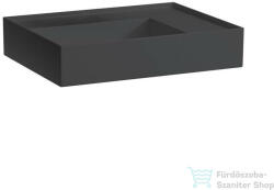 Laufen Kartell By Laufen 60x46 cm-es csaplyuk nélküli mosdó, speciálisan fedett lefolyóval, Graphite matt H8103347581121 (H8103347581121)