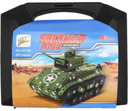Magic Toys Sherman tank modell fém építőjáték 287db-os szett bőröndben MKL524570