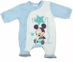  Hosszú ujjú elöl patentos baba rugdalózó Mickey egér mintával (44) - kék - babyshopkaposvar