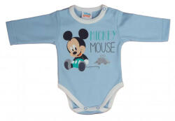 Hosszú ujjú baba body Mickey egér mintával (74) - kék - babastar