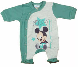 Hosszú ujjú elöl patentos baba rugdalózó Mickey egér mintával (50) - zöld
