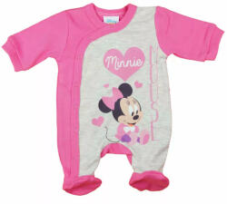  Hosszú ujjú elöl patentos rugdalózó Minnie egér mintával (56) - Világos pink