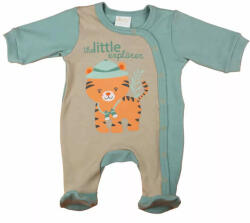  Hosszú ujjú pamut baba rugdalózó Tigris mintával (62) - zöld