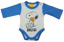  Hosszú ujjú baba body Snoopy mintával (50) - fehér/kék - babastar
