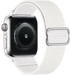 Phoner Dew Apple Watch csatos fonott szövet szíj, 49/45/44/42mm, fehér - redmobilshop