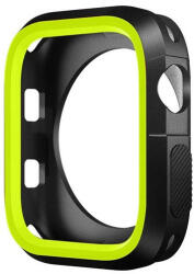 Phoner Twin Apple Watch szilikon tok, 45mm, fekete/zöld - redmobilshop