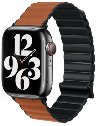 Phoner Apple Watch mágneses műbőr/szilikon 42/44/45mm, fekete/barna - redmobilshop