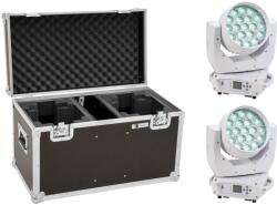 EUROLITE Set 2x LED TMH-X4 Moving-Head Wash Zoom wh + EU Case (20000953)