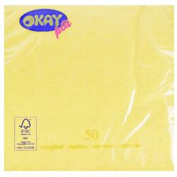 HARGITA Servetele Okay, diverse culori, 33x33 cm, 2 straturi, 50 bucati (SERVCXX)