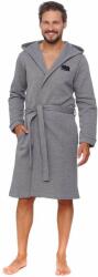 DN Nightwear James férfi fürdőköpeny, szürke, medvés, XL