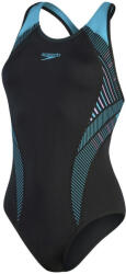 Speedo placement laneback black/aquarium/miami lilac s - uk32 Costum de baie dama