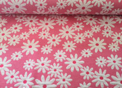  Pink margaréta virág mintás jacquard textil - 160 cm
