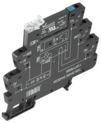 Weidmüller 1127140000 TOS 5VDC 24VDC2A, Szilárdtest relé 1 záró érintkező (MOS-FET) , 5V DC +/-20 % vezérlőfeszültség, 3. . 33V DC kapcsolási feszültség, 2A folytonos áram, csavaros csatlakozás (Termseries) (112
