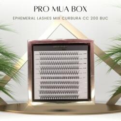 Splendor Lashes PRO MUA BOX Ephemeral Lashes 200 buc MIX curbura CC