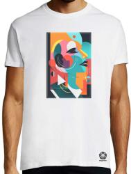 Magnolion Absztrakt minimalista karakter illusztráció v4 póló