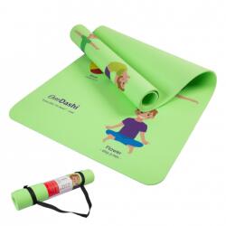 Saltea yoga pt copii, 153x61x0.6cm TPE printata UV 9 posturi yoga, eco-friendly , non-toxic, OmDashi