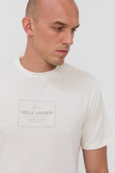 Helly Hansen t-shirt krémszínű, férfi, nyomott mintás - bézs S