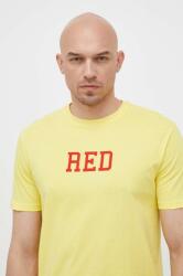 United Colors of Benetton pamut póló sárga, nyomott mintás - sárga XXL - answear - 6 390 Ft