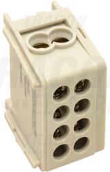Tracon Főáramköri leágazó kapocs, sínre szerelhető, szürke 1×35+1×25mm2/1×35+1×25mm2, 400VAC, 125A (FLE-35/25)