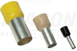 Tracon Szigetelt (PA6.6) érvéghüvely, ónozott elektrolitréz, sárga 1mm2, L=18, 4mm (E110)
