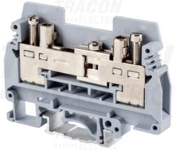 Tracon Mérő ipari sorozatkapocs, csavaros, sínre, szürke 0, 5-6mm2, 400VAC, 57A (TSKA6S) - kontaktor